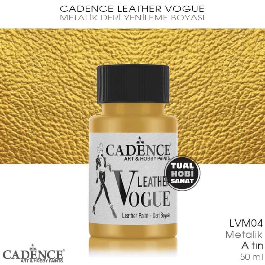 Cadence Leather Vogue Deri Boyası Metalik Altın LVM04 (50 ml) - 1