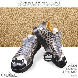 Cadence Leather Vogue Deri Boyası Metalik Antik Altın LVM03 (50 ml) - Cadence (1)