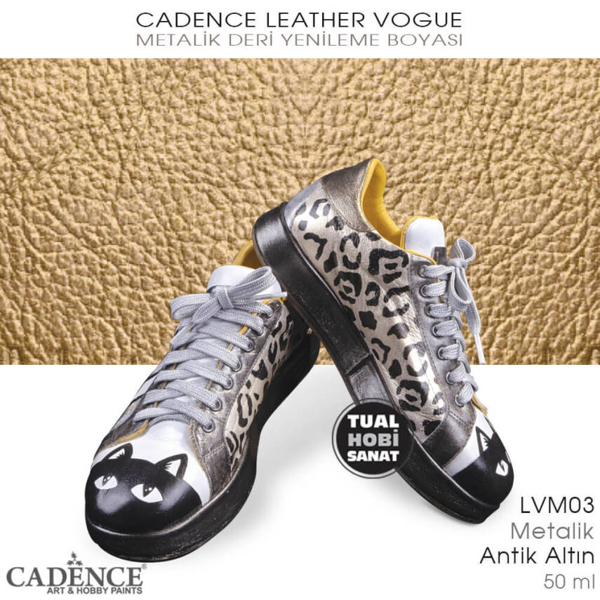 Cadence Leather Vogue Deri Boyası Metalik Antik Altın LVM03 (50 ml) - 2