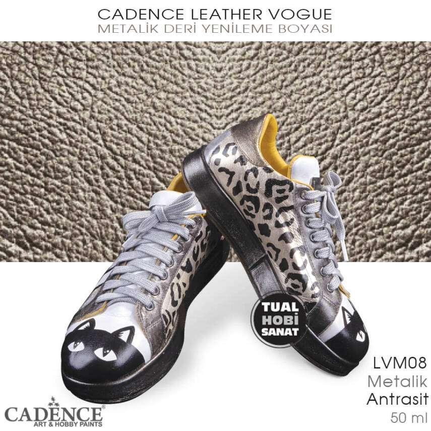 Cadence Leather Vogue Deri Boyası Metalik Antrasit LVM08 (50 ml) - 2