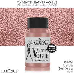 Cadence Leather Vogue Deri Boyası Metalik Gül Kurusu LVM06 (50 ml) - Cadence