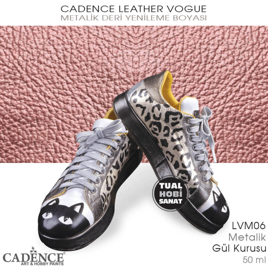 Cadence Leather Vogue Deri Boyası Metalik Gül Kurusu LVM06 (50 ml) - 2