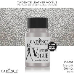 Cadence Leather Vogue Deri Boyası Metalik Gümüş LVM07 (50 ml) - Cadence