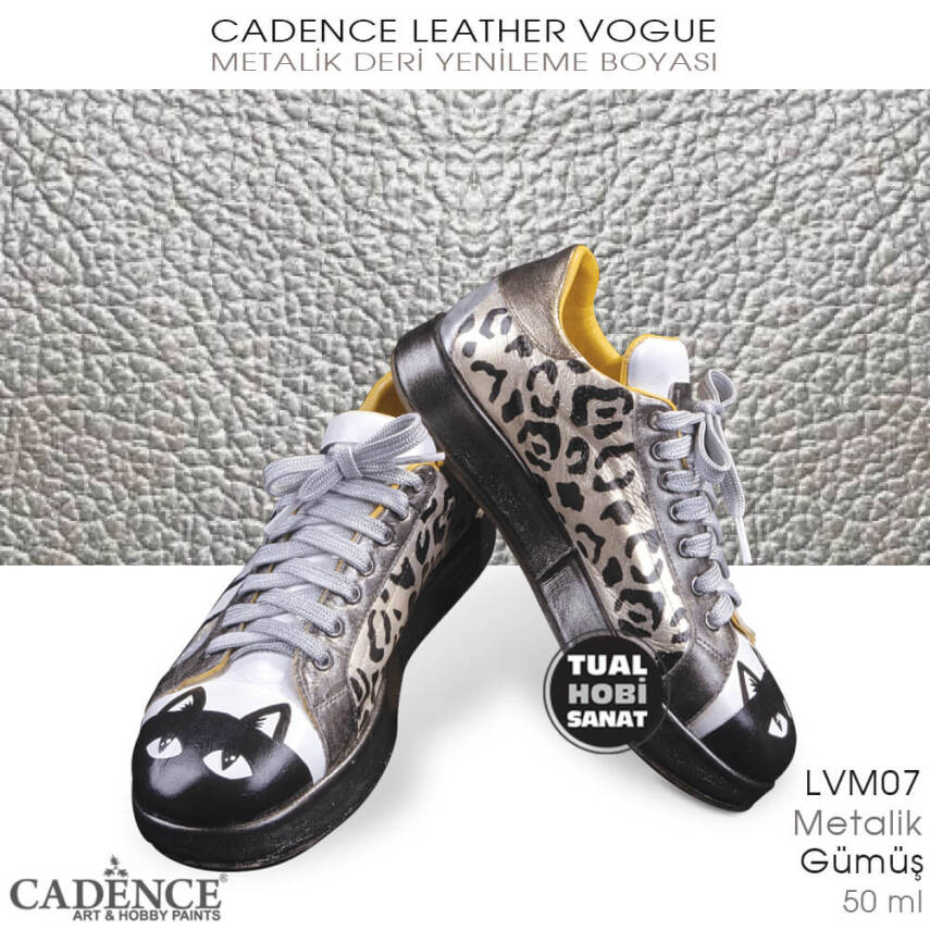 Cadence Leather Vogue Deri Boyası Metalik Gümüş LVM07 (50 ml) - 2