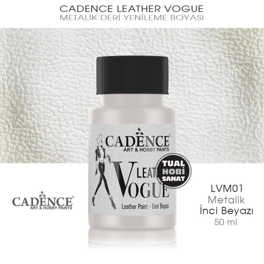 Cadence Leather Vogue Deri Boyası Metalik İnci LVM01 (50 ml) - 1