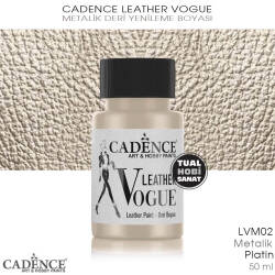 Cadence Leather Vogue Deri Boyası Metalik Platin LVM02 (50 ml) - Cadence