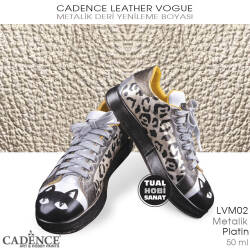 Cadence Leather Vogue Deri Boyası Metalik Platin LVM02 (50 ml) - Cadence (1)