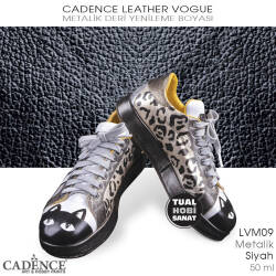 Cadence Leather Vogue Deri Boyası Metalik Siyah LVM09 (50 ml) - Cadence (1)