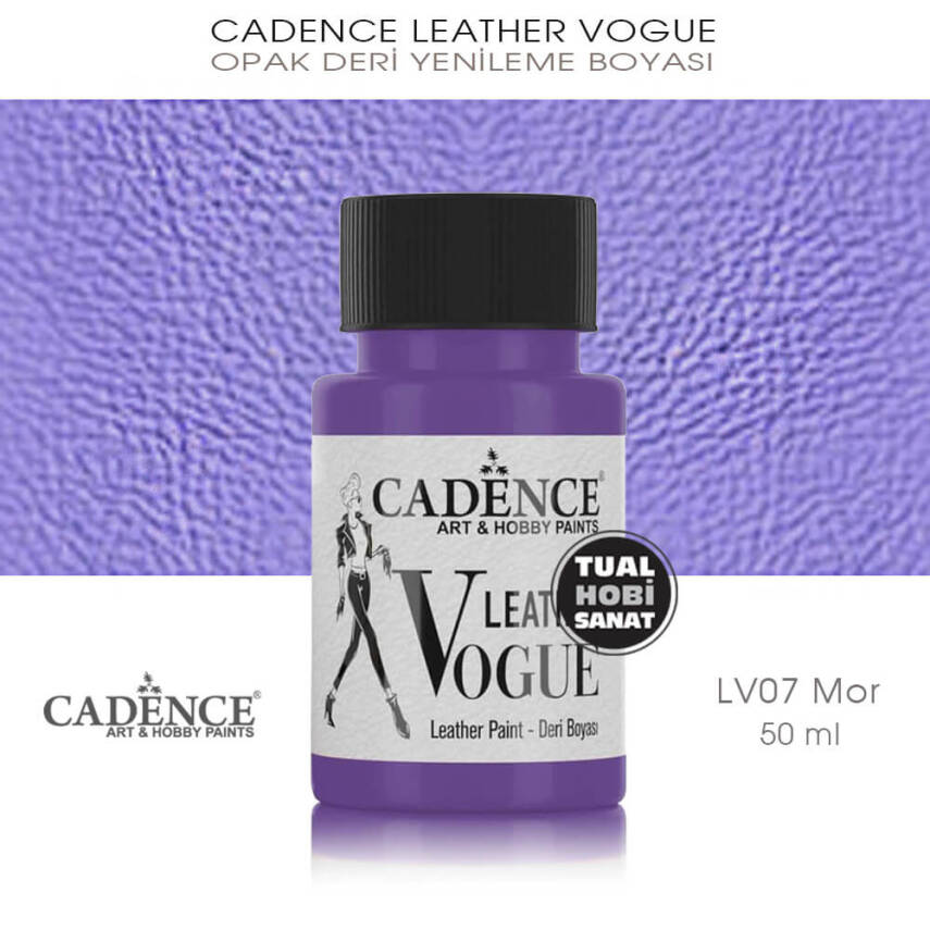 Cadence Leather Vogue Deri Boyası Mor LV07 (50 ml) - 1