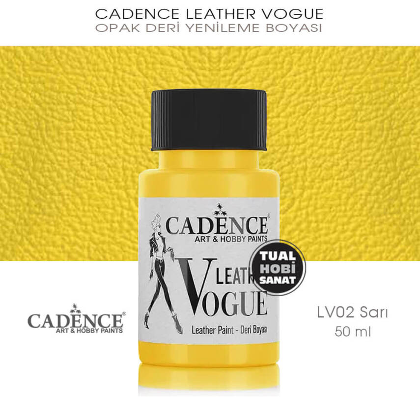 Cadence Leather Vogue Deri Boyası Sarı LV02 (50 ml) - 1