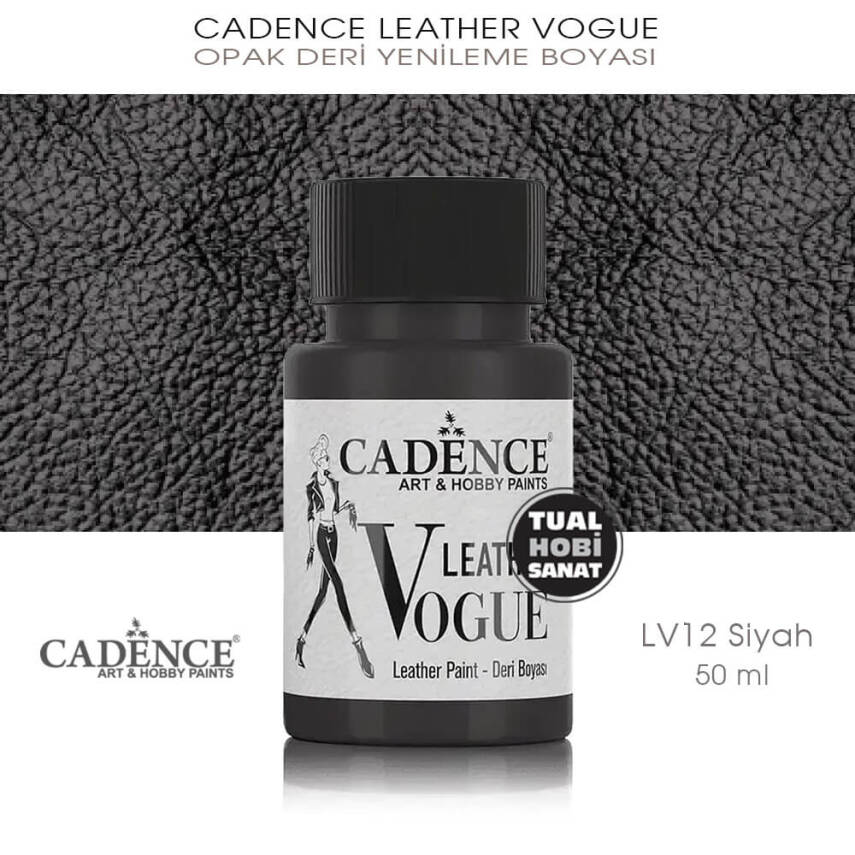 Cadence Leather Vogue Deri Boyası Siyah LV12 (50 ml) - 1