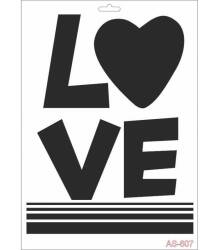 Cadence Love Yazılı Stencil Şablon AS607 - Cadence