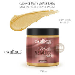 Cadence Matte Mat Metalik Rölyef Pasta MMP 01 Som Altın 250 ml - Cadence