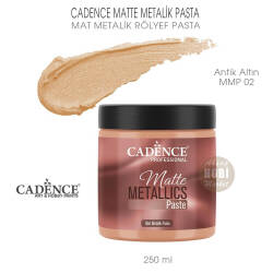 Cadence Matte Mat Metalik Rölyef Pasta MMP 02 Antik Altın 250 ml - Cadence
