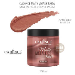 Cadence Matte Mat Metalik Rölyef Pasta MMP 03 Antik Bakır 250 ml - Cadence
