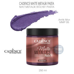 Cadence Matte Mat Metalik Rölyef Pasta MMP 05 Antik Mor 250 ml - Cadence