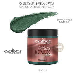 Cadence Matte Mat Metalik Rölyef Pasta MMP 08 Zümrüt Yeşili 250 ml - Cadence