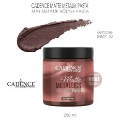 Cadence Matte Mat Metalik Rölyef Pasta MMP 10 Kestane 250 ml - Cadence