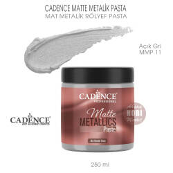 Cadence Matte Mat Metalik Rölyef Pasta MMP 11 Açık Gri 250 ml - Cadence