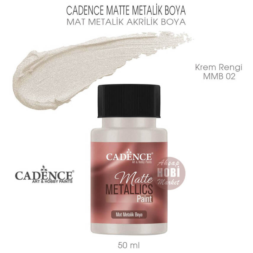 Cadence Matte MMB02 Krem Rengi Mat Metalik Boya 50 ml - 1