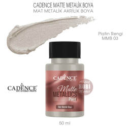 Cadence Matte MMB03 Platin Mat Metalik Boya 50 ml - Cadence