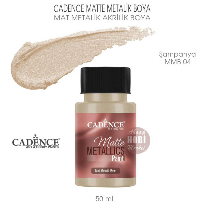 Cadence Matte MMB04 Şampanya Mat Metalik Boya 50 ml - 1