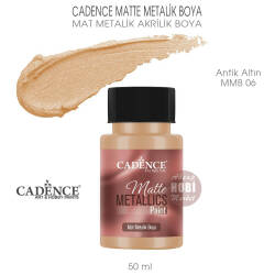 Cadence Matte MMB06 Antik Altın Mat Metalik Boya 50 ml - Cadence