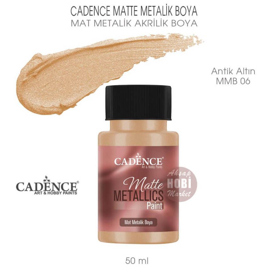 Cadence Matte MMB06 Antik Altın Mat Metalik Boya 50 ml - 1