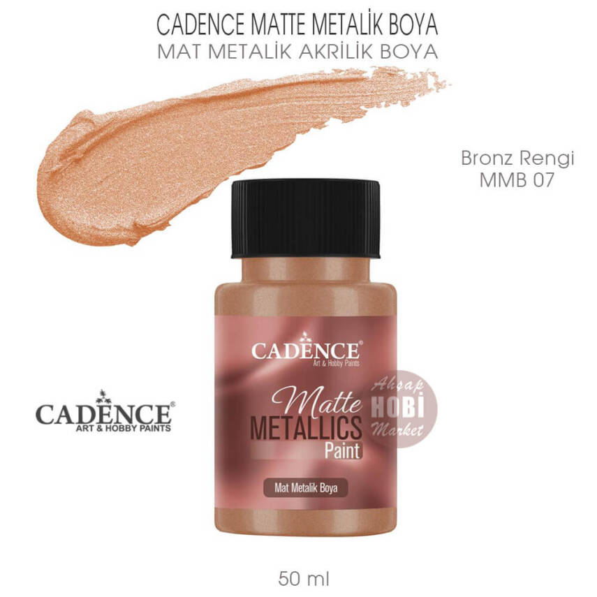 Cadence Matte MMB07 Bronz Rengi Mat Metalik Boya 50 ml - 1