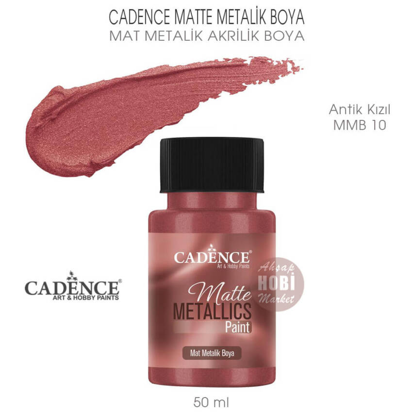 Cadence Matte MMB10 Antik Kızıl Mat Metalik Boya 50 ml - 1