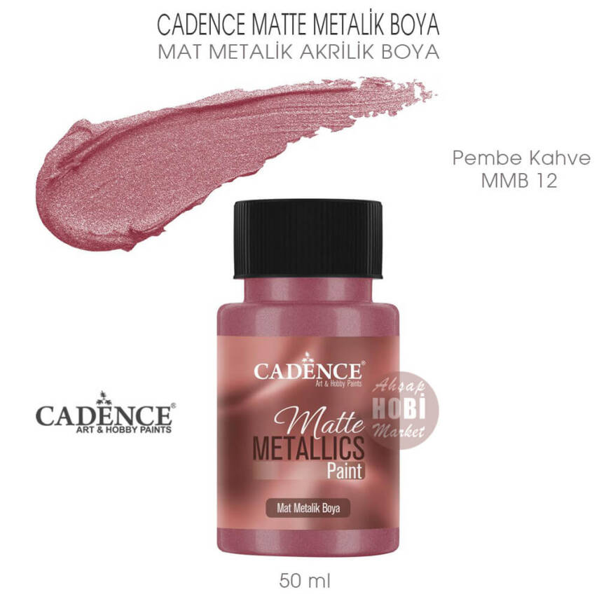 Cadence Matte MMB12 Pembe Kahve Mat Metalik Boya 50 ml - 1