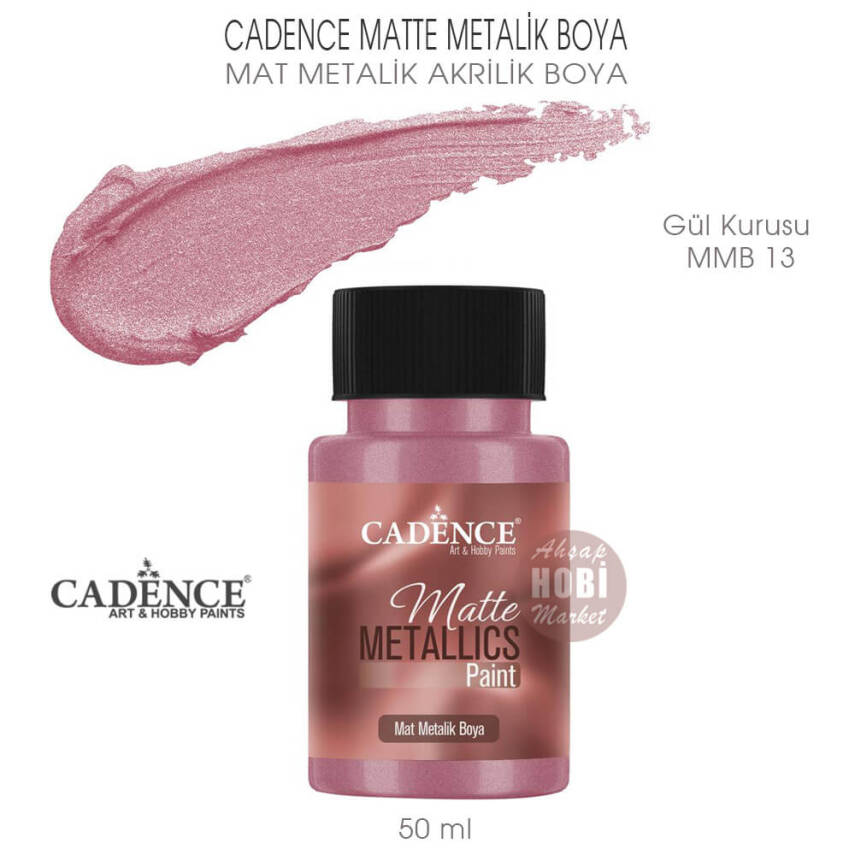 Cadence Matte MMB13 Gül Kurusu Mat Metalik Boya 50 ml - 1