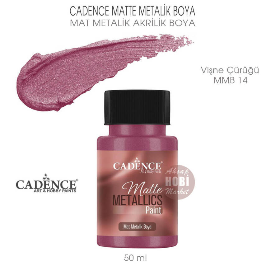 Cadence Matte MMB14 Vişne Çürüğü Mat Metalik Boya 50 ml - 1