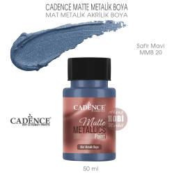 Cadence Matte MMB20 Safir Mavi Mat Metalik Boya 50 ml - Cadence