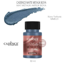Cadence Matte MMB21 Koyu Turkuaz Mat Metalik Boya 50 ml - Cadence