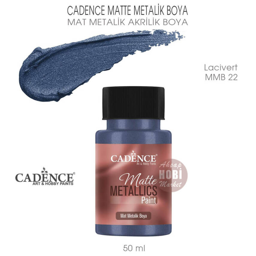 Cadence Matte MMB22 Lacivert Mat Metalik Boya 50 ml - 1