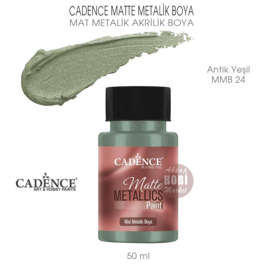 Cadence Matte MMB24 Antik Yeşil Mat Metalik Boya 50 ml - 1
