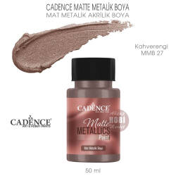 Cadence Matte MMB27 Kahverengi Mat Metalik Boya 50 ml - Cadence