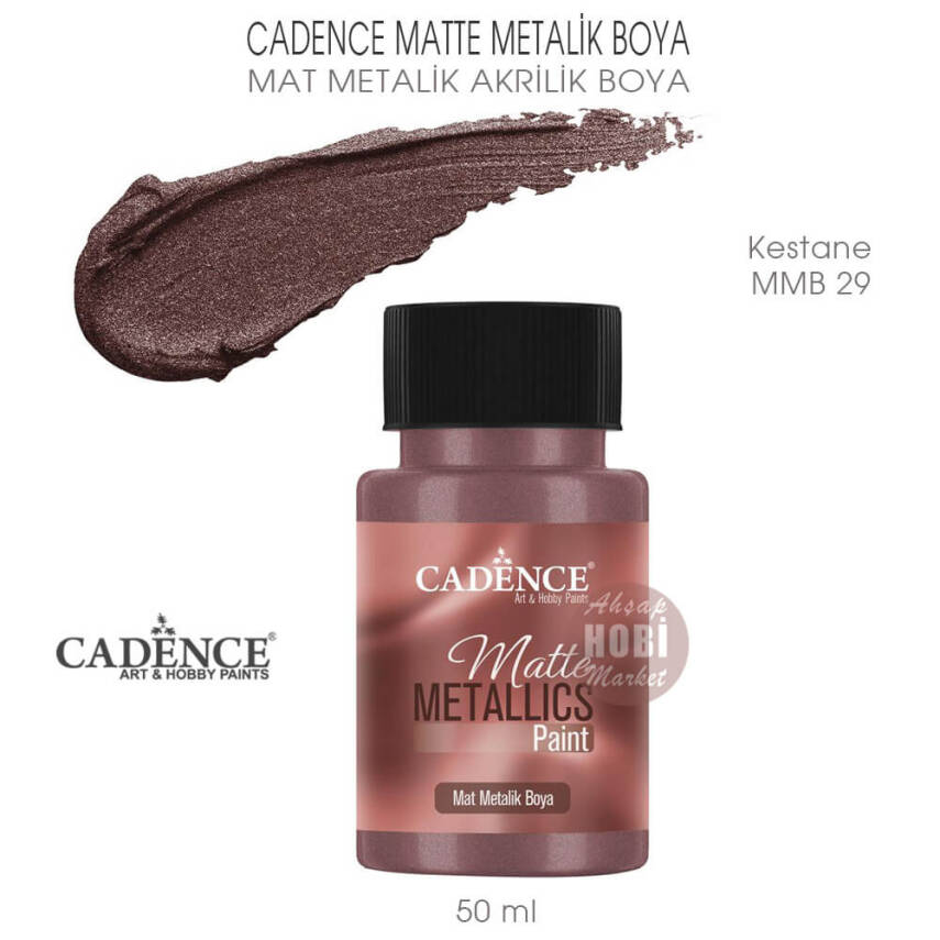 Cadence Matte MMB29 Kestane Mat Metalik Boya 50 ml - 1