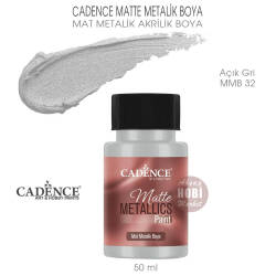 Cadence Matte MMB32 Açık Gri Mat Metalik Boya 50 ml - Cadence
