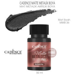 Cadence Matte MMB36 Siyah Mat Metalik Boya 50 ml - Cadence
