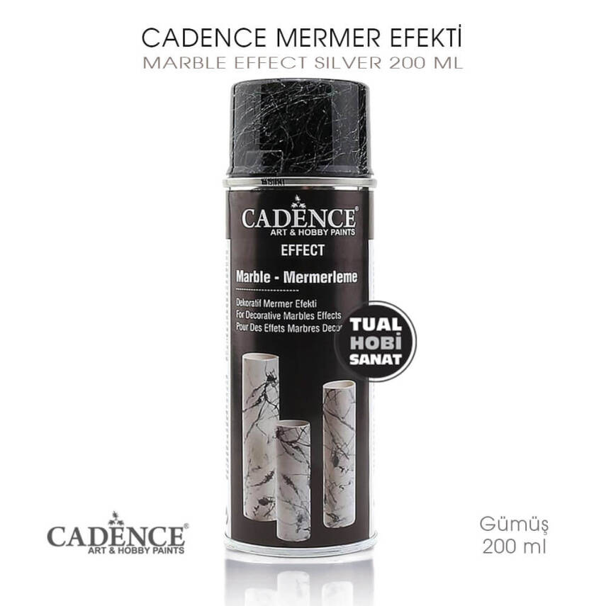 Cadence Mermer Efekti Marble Effect Gümüş 200 ml - 1