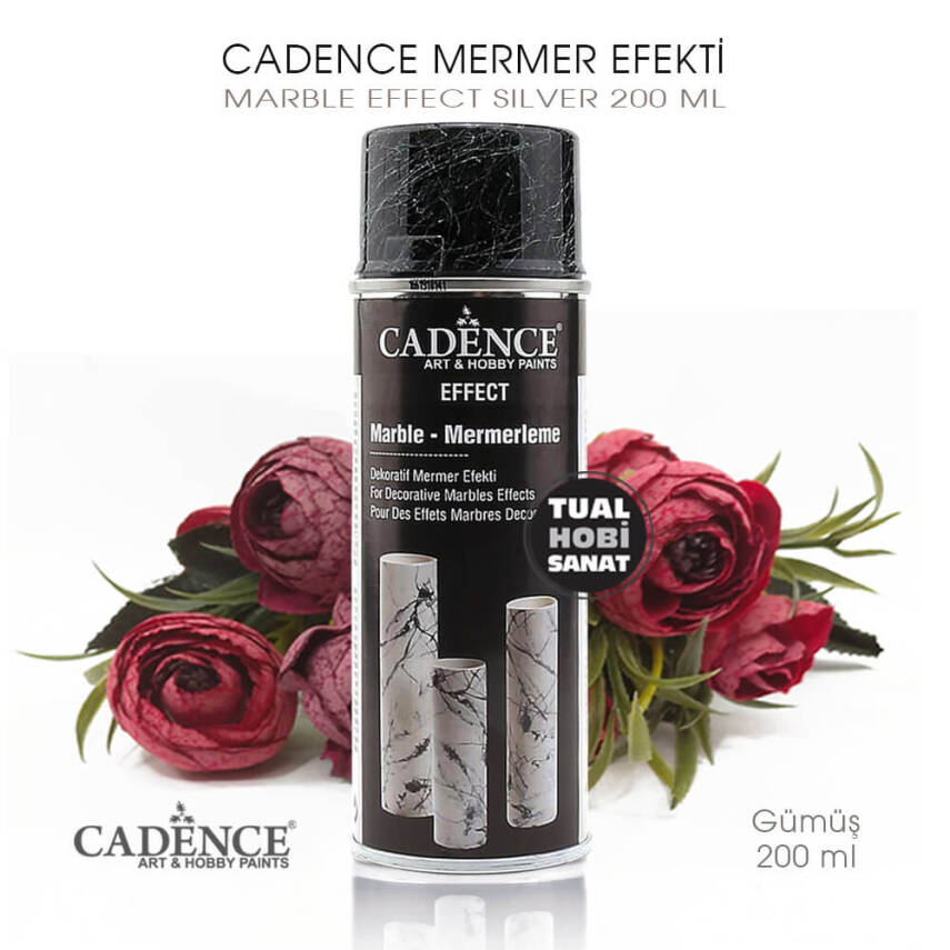 Cadence Mermer Efekti Marble Effect Gümüş 200 ml - 2