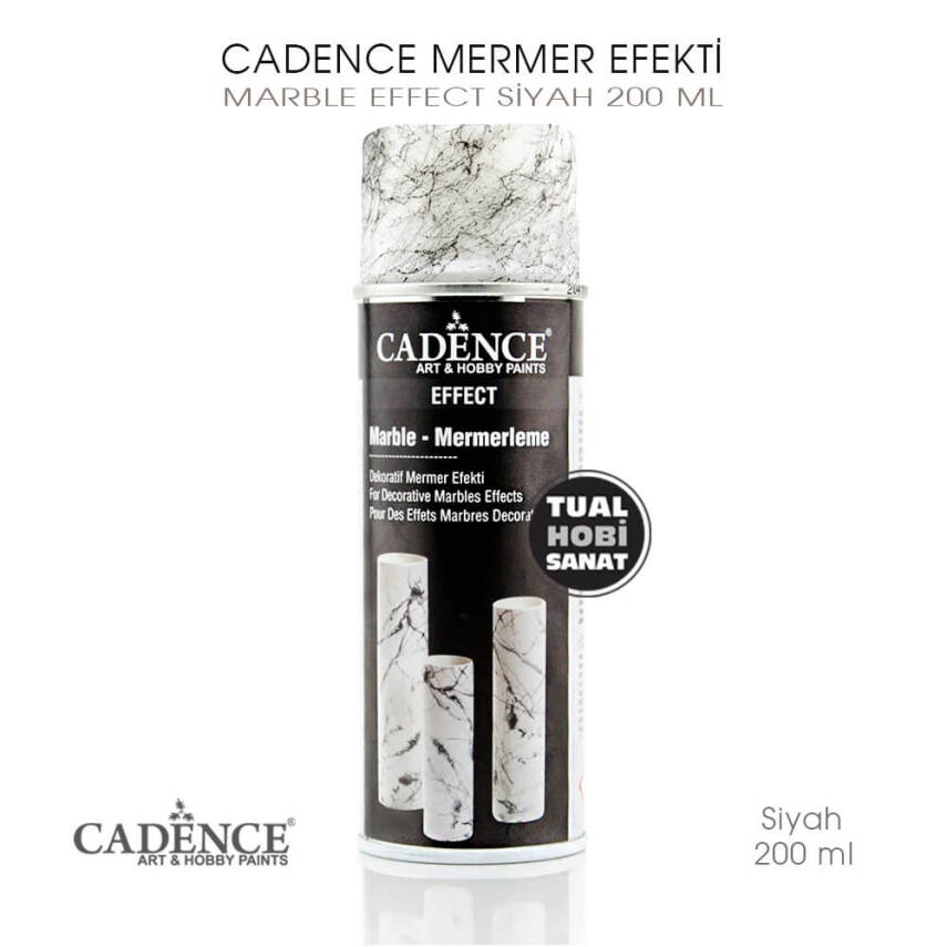 Cadence Mermer Efekti Marble Effect Siyah 200 ml - 1