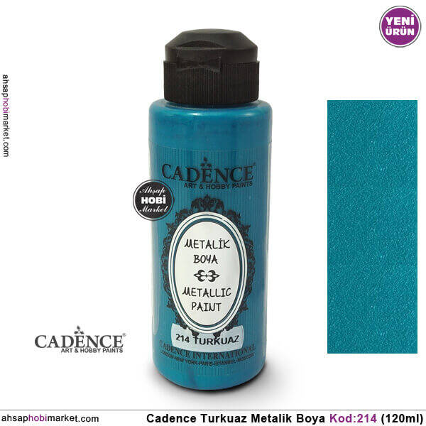 Cadence Metalik 214 Turkuaz Rengi 120ml - 1
