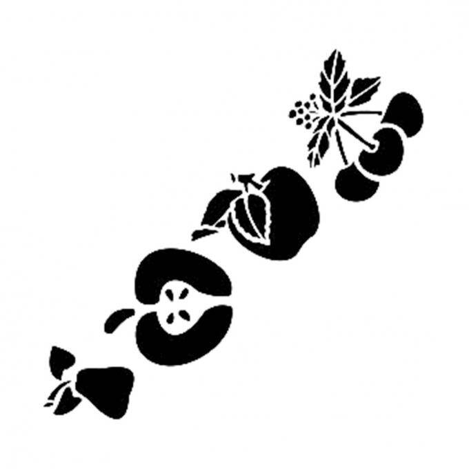 Cadence Meyve Desenli Stencil Şablon K011 - 1