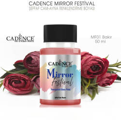 Cadence Mirror Festival Şeffaf Cam ve Ayna Boyası MF01 Bakır 50 ml - Cadence (1)