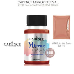 Cadence Mirror Festival Şeffaf Cam ve Ayna Boyası MF02 Antik Bakır 50 ml - Cadence