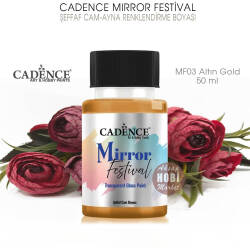 Cadence Mirror Festival Şeffaf Cam ve Ayna Boyası MF03 Altın Gold 50 ml - Cadence (1)