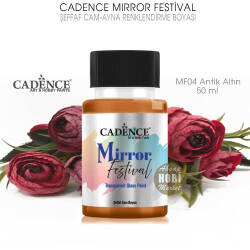 Cadence Mirror Festival Şeffaf Cam ve Ayna Boyası MF04 Antik Altın 50 ml - Cadence (1)